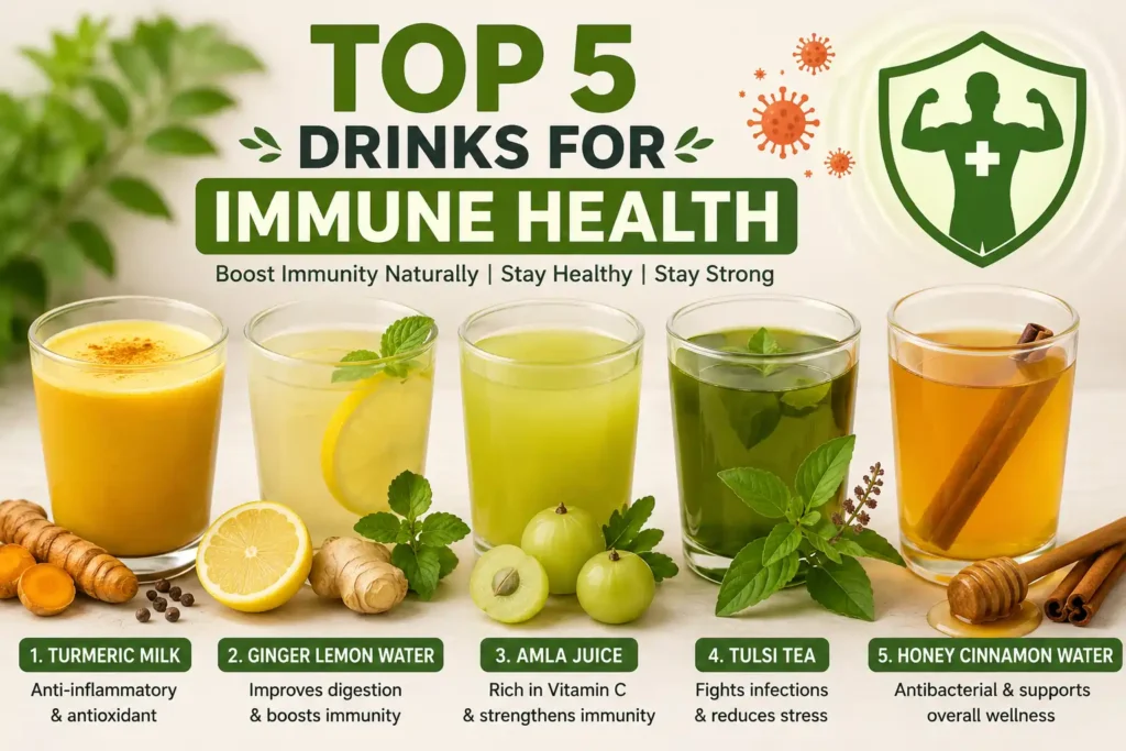 Top 5 Drinks for Immune Health Naturally at Home